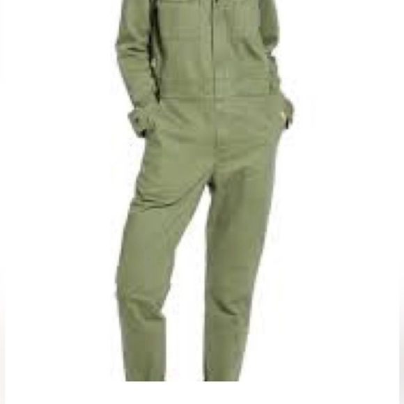 NWT Lee Free People Union All Green Coverall Vintage Inspired size Large - Picture 5 of 9